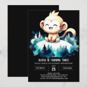 Online-Affe Geburtstag Einladung (Vorne/Hinten)