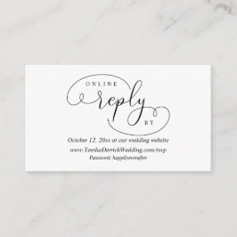 Online-Antwort auf UAWG, moderne Hochzeiten Begleitkarte