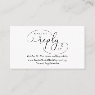 Online-Antwort auf UAWG, moderne Hochzeiten Begleitkarte