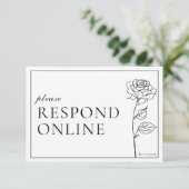 Online-Antwort zeitloser Bloom RSVP Karte (Stehend Vorderseite)