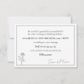 Online-Antwort zeitloser Bloom RSVP Karte (Rückseite)