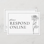 Online-Antwort zeitloser Bloom RSVP Karte (Vorne/Hinten)