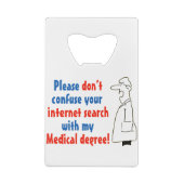 Online-ärztliche Diagnose und ein qualifizierter A Geldbeutel Flaschenöffner (Rückseite)