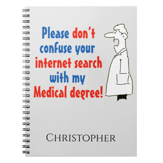 Online-ärztliche Diagnose und ein qualifizierter A Notizblock (Vorderseite)