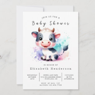 Online-Baby-Dusche für Kühe Einladung