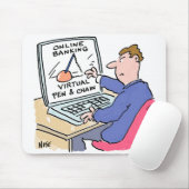 Online Banking Spaß Funny Bank Customer Cartoon Mousepad (Mit Mouse)
