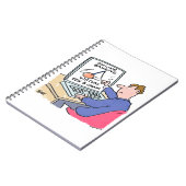 Online Banking Spaß Funny Bank Customer Cartoon Notizblock (Linke Seite)