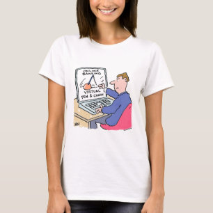 Online Banking Spaß Funny Bank Customer Cartoon T-Shirt
