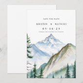 Online-Berge ohne Foto Save The Date (Vorne/Hinten)