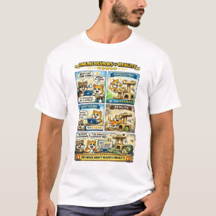 Online-Bewertungen vs Realität – Lustiger Katzen-C T-Shirt