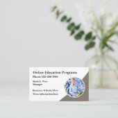 Online-Bildung Visitenkarte (Stehend Vorderseite)