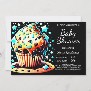 Online Bohemische Babydusche mit Muffin Einladung