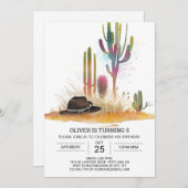 Online-Bohemischer Cowboy zum Geburtstag Einladung (Vorne/Hinten)