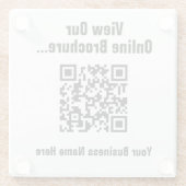Online-Broschüre über QR-Code anzeigen Glasuntersetzer (Rückseite)