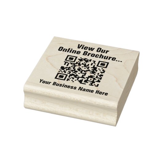Online-Broschüre über QR-Code anzeigen Gummistempel (Stempel)