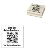 Online-Broschüre über QR-Code anzeigen Gummistempel (Stempel)