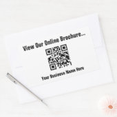 Online-Broschüre über QR-Code anzeigen Rechteckiger Aufkleber (Umschlag)