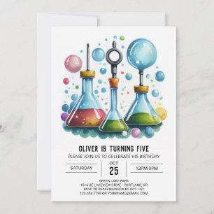 Online Discovery Fusion Scientist zum Geburtstag Einladung