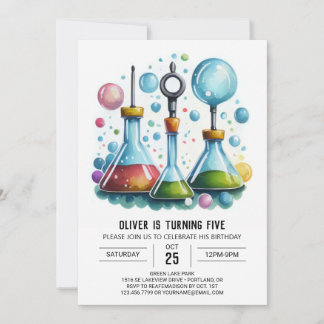 Online Discovery Fusion Scientist zum Geburtstag Einladung