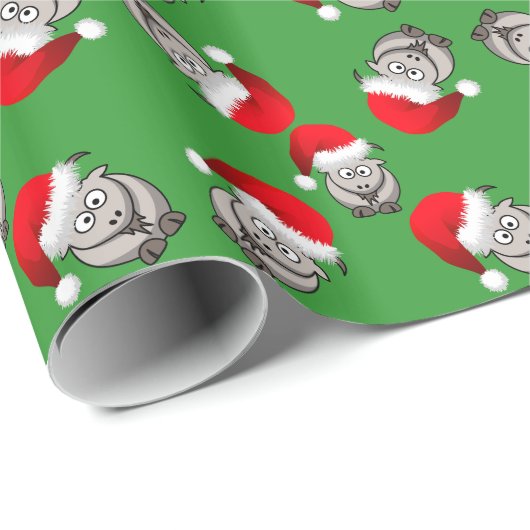 Online Farm Style Going Weihnachtszettel Geschenkpapier (Rolleneckpunkt)