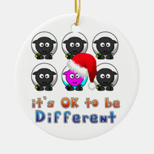 Online-Farmschaf - Weihnachten Keramikornament