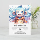 Online-Freude Monkey Geburtstag Einladung (Stehend Vorderseite)