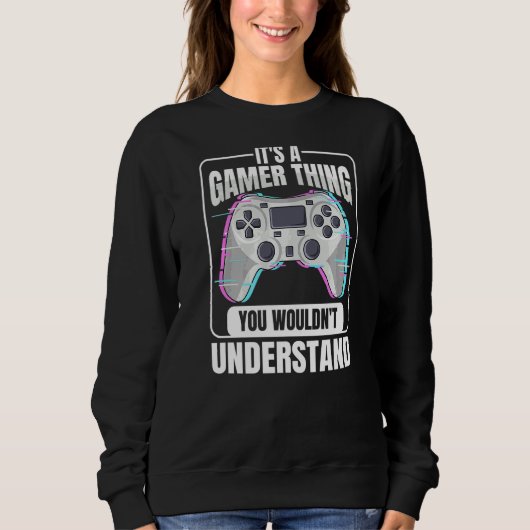 Online-Gamer-Angebot für einen Controller-Nerd Sweatshirt (Vorderseite)