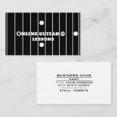 Online-Gitarrenunterricht Internet Music Instructo Visitenkarte (Vorne/Hinten)