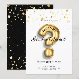 Online-Gruppe Video Chat Gender Reveal Baby Shower Einladung