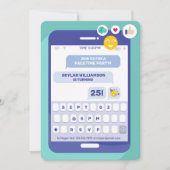 Online-Gruppe Video Chat Telefonische Textnachrich Einladung (Vorderseite)