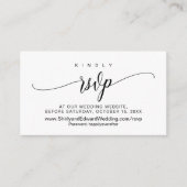 Online-Hochzeit, Modernes Schwarzes Script Begleitkarte (Vorderseite)