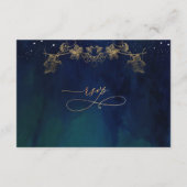 Online-Hochzeit von Navy, Blue, Green Celestis Begleitkarte (Rückseite)