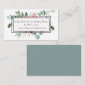 Online-Hochzeitsreaktion/UAWG von Mohnstrahlern Begleitkarte (Vorne/Hinten)