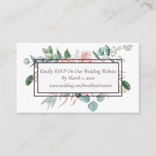 Online-Hochzeitsreaktion/UAWG von Mohnstrahlern Begleitkarte (Vorderseite)