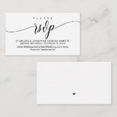 Online-Hochzeitsstimmung, moderne Kalligrafie Begleitkarte (Vorne/Hinten)