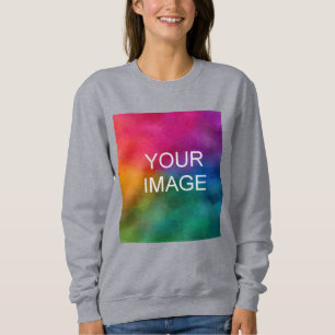 Online kaufen Foto auf moderne graue Damenbekleidu Sweatshirt