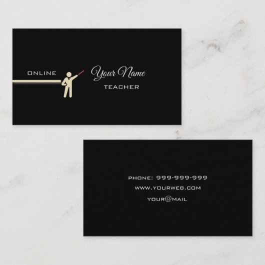 Online-Lehrer Visitenkarte (Vorne/Hinten)