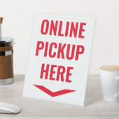 Online-Lieferwagen hier weiß Sockelschild (In SItu)