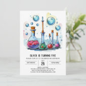 Online Mad Scientistry Chemistry Geburtstag Einladung (Stehend Vorderseite)