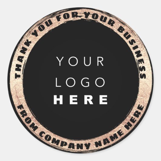 Online-Makeup-Kosmetik dank Logo-Back-Gold Runder Aufkleber (Vorderseite)