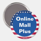 Online Mall Plus Patriotic Magnet (Vorderseite/Rückseite)