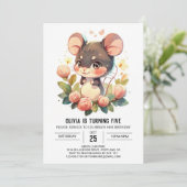 Online-Maus Geburtstag Einladung (Stehend Vorderseite)