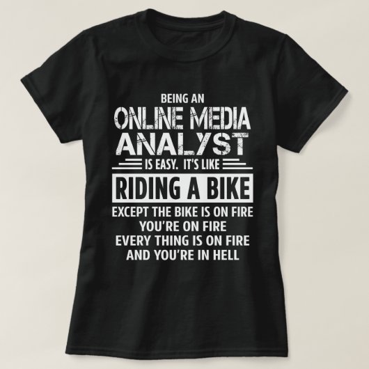 Online Media Analyst T-Shirt (Design vorne)