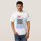 Online-Nachricht mit QR-Code-T - Shirt abonnieren (Vorne ganz)