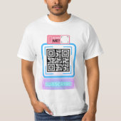 Online-Nachricht mit QR-Code-T - Shirt abonnieren (Vorderseite)