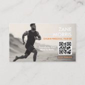 Online Personal Trainer QR Code Visitenkarte (Vorderseite)