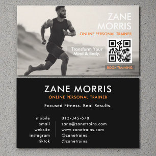 Online Personal Trainer QR Code Visitenkarte