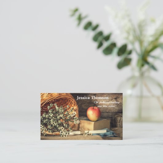 Online-Privatlehrer oder Ersatzlehrer Visitenkarte (Stehend Vorderseite)