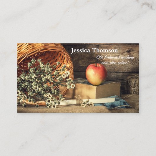 Online-Privatlehrer oder Ersatzlehrer Visitenkarte (Vorderseite)