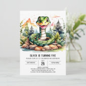 Online Python Children - Geburtstagsparty Einladung (Stehend Vorderseite)